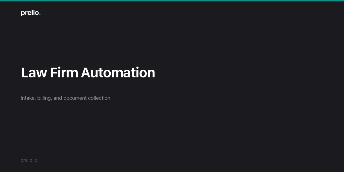 Law firm intake and billing systems