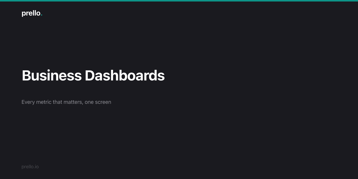 Custom business dashboards built by Prello