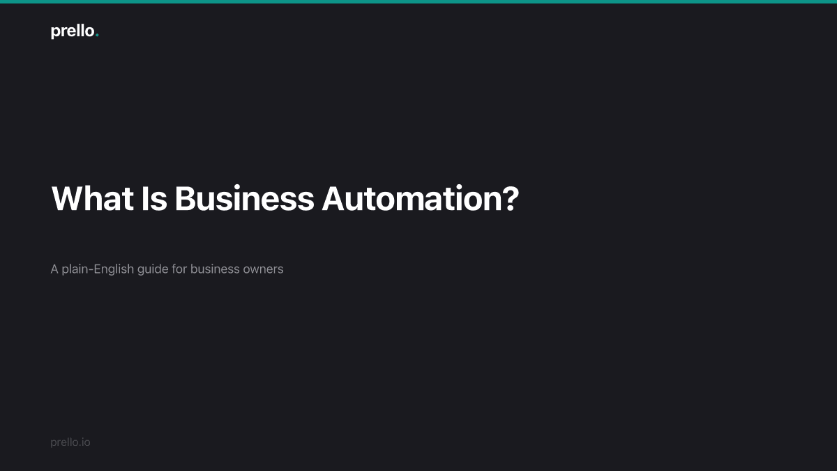 What is business automation?
